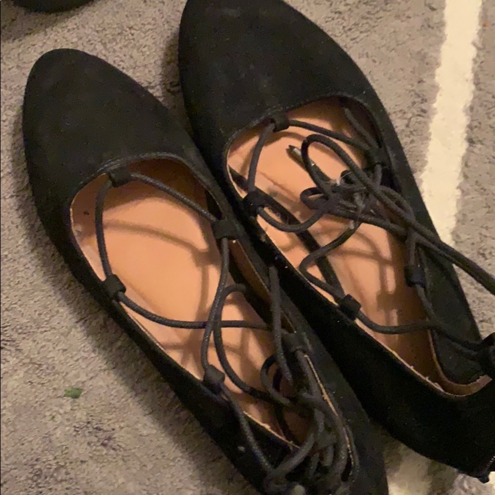 Lace up flats